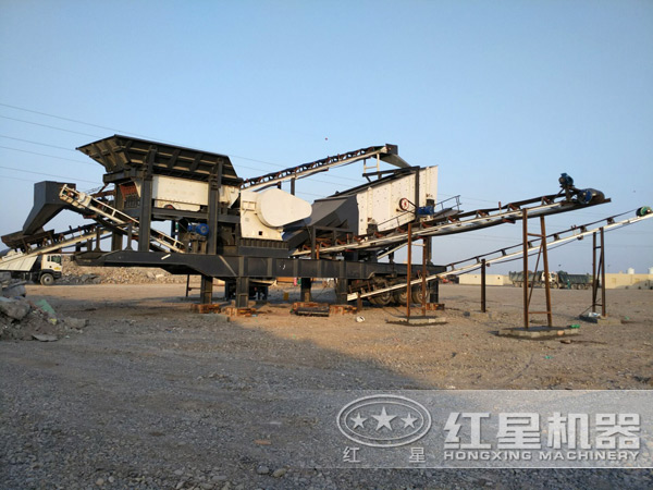 流动碎石生产线现场
