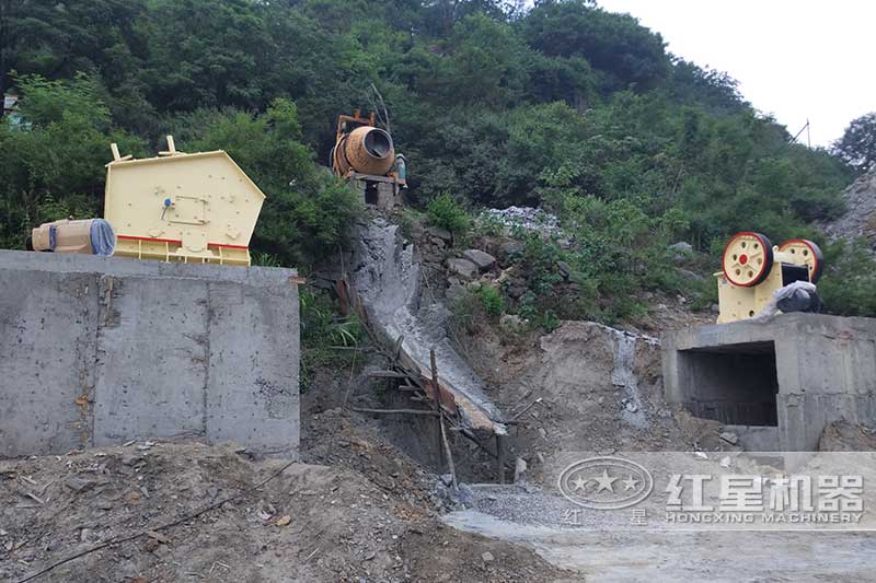 石料生产安装现场