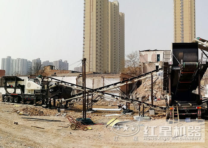 西安建筑垃圾粉碎现场