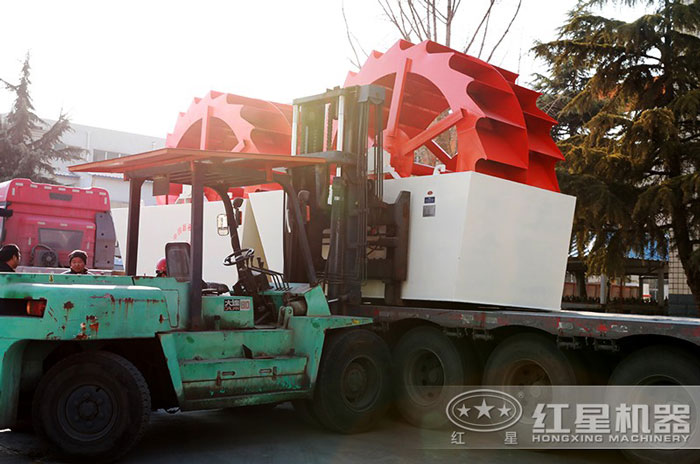 小型轮式洗砂机发货